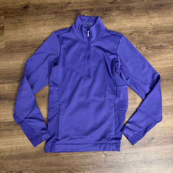 Nike Jackets & Blazers - EUC - Nike - Women’s Golf Tour Performance Thermafit Purple Quarter-Zip Pullover